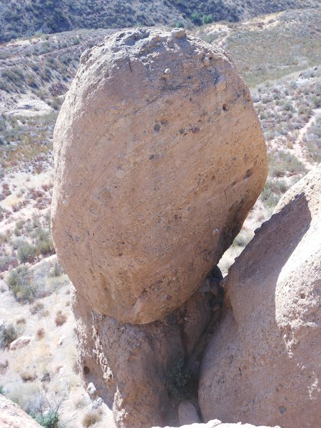 An unusual vantage point reveals the seldom seen summit aspect of The Egg.