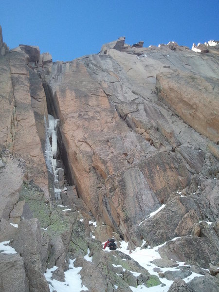 Noah McKelvin approaching Schobinger's Cracks on 10/20/12. 