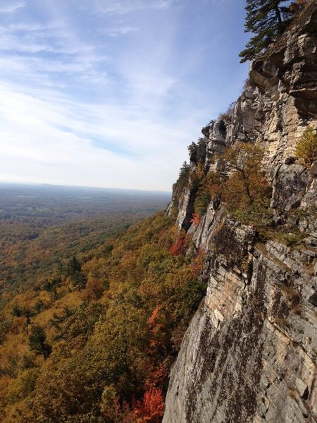 High Exposure belay ledge. Looking South. Photo taken by Jordan N.