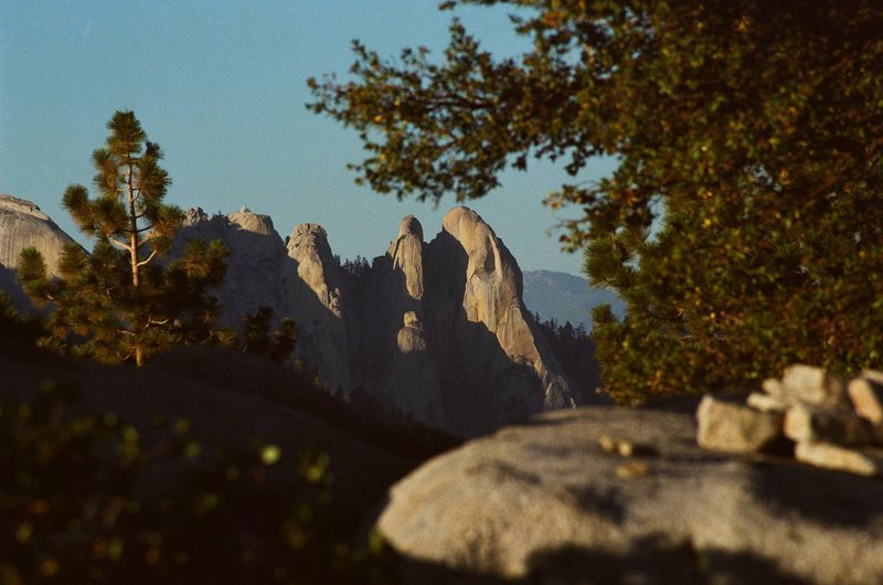 The Needles, pictured from the summit of dome rock.