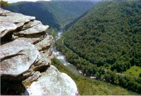 Great view of the New River from Diamond Point