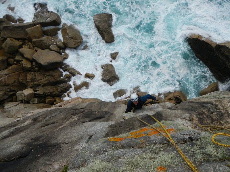 just after the crux