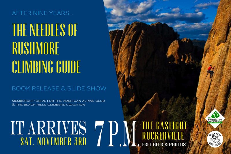 After 9 years in the making, we are celebrating the completion of The Needles of Rushmore with FREE beer and a FREE burr/busse slideshow with tall tales of grim and glory. <br>
<br>
Be there at this inaugural, grassroots event and purchase your signed copy direct from the authors. 