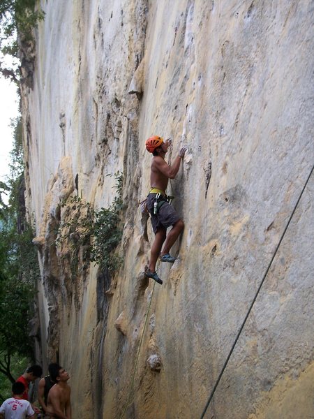 Rajiv on Unsa Mani Mikko 5.12a Cantabaco Cebu Philippines 2012