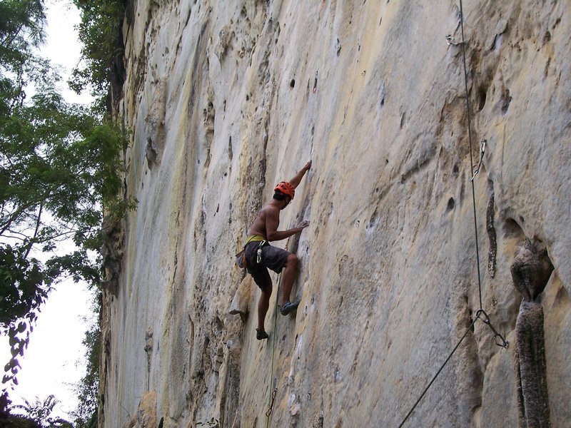 Rajiv ascending in good style<br>
