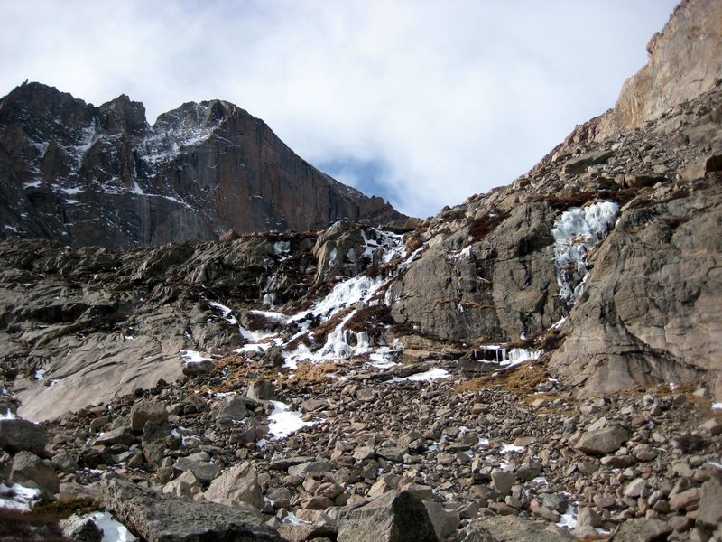 Ice below Chasm Lake.