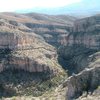 Very rough sketch of the path we take up and down each side of the canyon. 