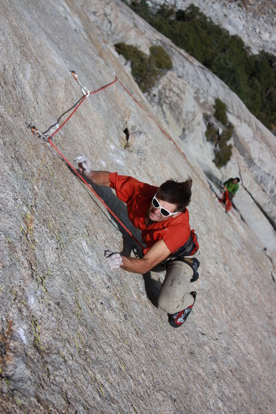 Brad Wilson on pitch 7, "Honey Badger Traverse".