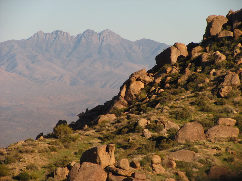 View of Four Peaks from the McDowell Mtns