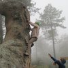 Bouldering stop on the way up Browns Peak