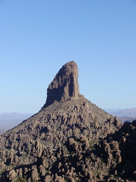 Weavers Needle from the saddle looking North.