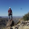 Summit of Weavers Needle in Superstition Mountains, AZ - Looking North West