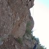 We set up a TR using the rappel bolt at the top of the far east boulder at Papago park. A few fun routes toward the right of the overhang. 5.8ish