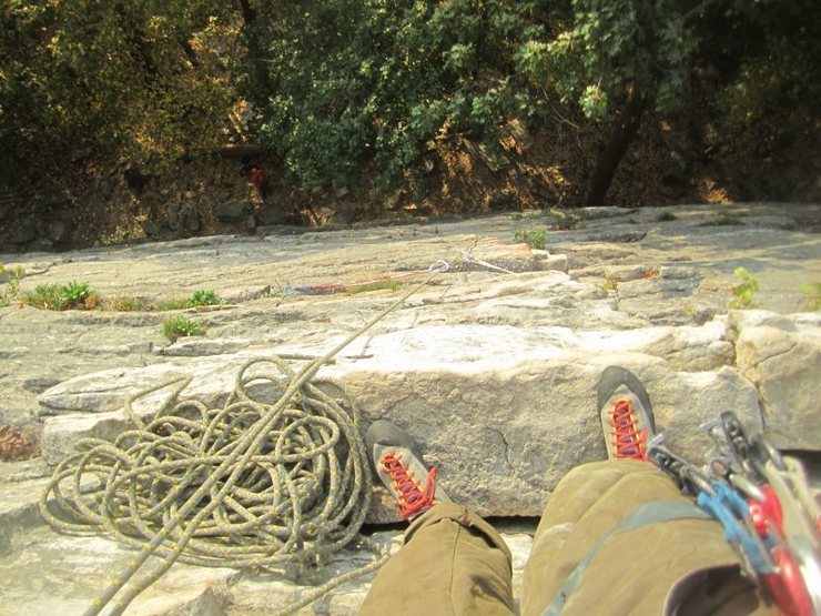 Paul Deagle - Frogs Head 5.6 looking down first pitch