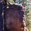 Topping out 'Rapunzel', with my trusty Kinnaloa pad at the base.