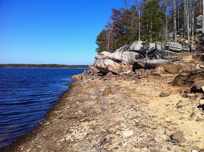 The lake at about it's lowest level.