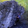 Camp Bird warm up boulder in Ouray, CO