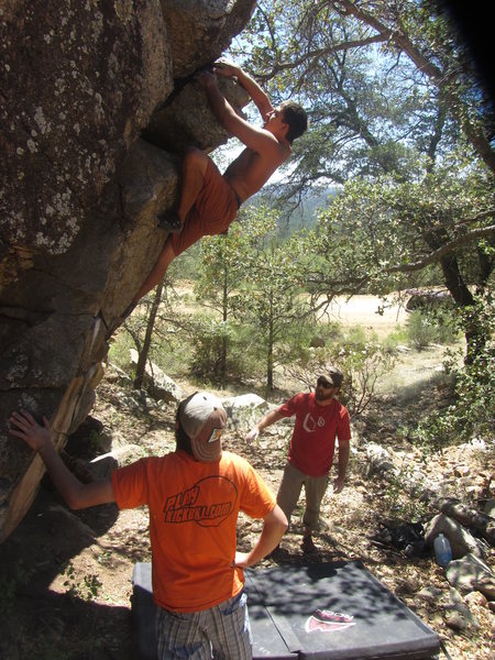 Climbing the center face