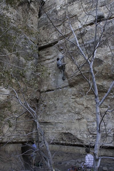 Ben at the crux.