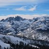 The Minarets, Mt Ritter and Mt Banner from the slopes of Mammoth Mountain, Nov 2012