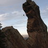 Repelling from Devil's Thumb in Colorado