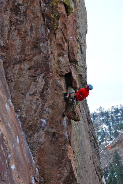 Entering the crux.