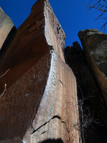 Eric climbing Tanks for the Hueco.