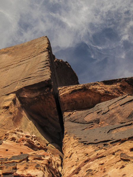 Crux section of Classic Crack.