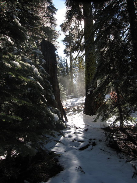 The approach on a beautiful fall morning (late October 2011).