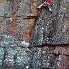 Exploring new areas is one good reason to climb in central Arizona. Mike Knarzer on Ride the Lichen's first pitch on the first ascent.