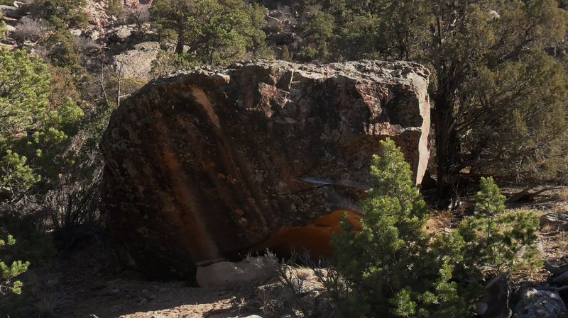 West face of Mustache Boulder.