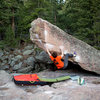 Ian Civgin sending Turning Point on another beautiful day in the Flatirons.