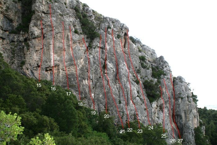 Second half of the crag