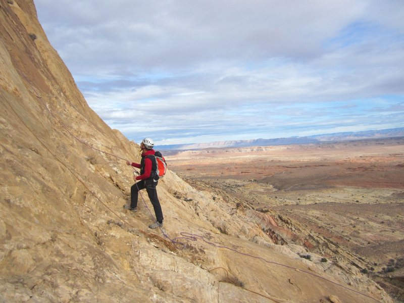 Jim on belay below P2