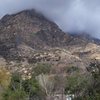 View from the road. El Cajon is the peak in the background.