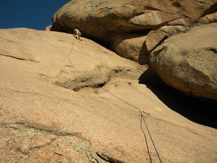 Moving up the Unknown 5.10d On the far left side of Little H.D. <br>
<br>
