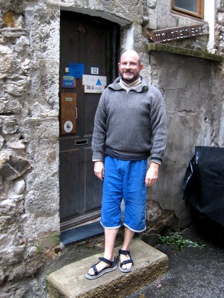 The Blue Light proprietor Mike in Sisteron