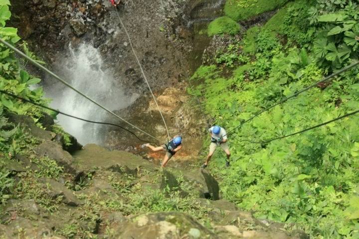 My wife and I "sport" rappelling near Arenal Volcano in Costa Rica.  