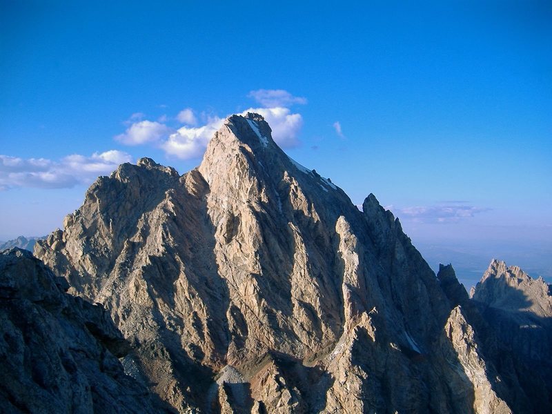 Evening light on Grand Teton, Teewinot Mtn.