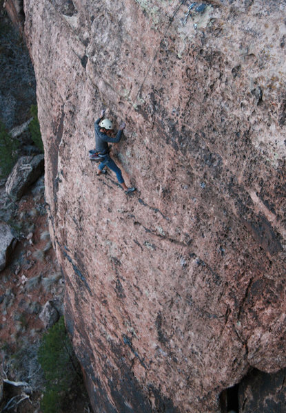 Salina finishing up a day of job searching.  Rock climbing still doesn't pay shit