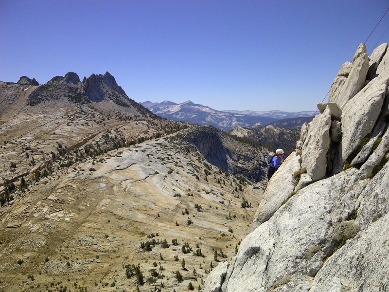 climber on the southeast buttress