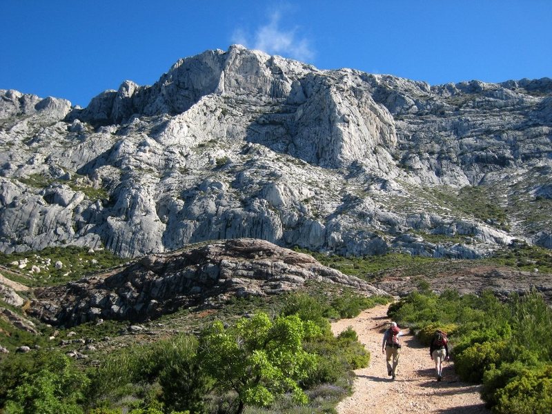 Hiking in to Sainte Victoire