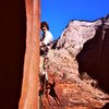 Here's how Moonlight Buttress used to be in the early 70's.  A full on A3 third pitch with RURP's in sandstone.  Pic by Dave Smith
<br>

<br>
Look at that rack of pins!