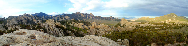 landscape of City of rocks from our campsite