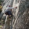 Tom Rosecrans makes the delicate step right at the crux.