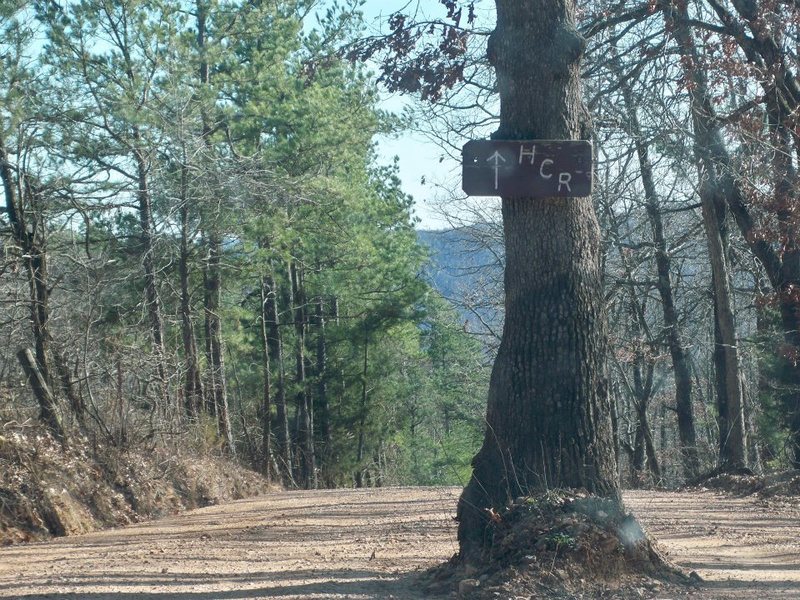 Entrance sign to some fun climbing.