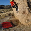 Ciotti pulling through the scoop on Unnamed V4 just to the right of Seamster "Windy Boulders North"