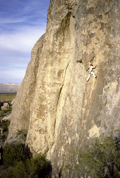 Window Pain. Me leading, late 1980s. Cool route.