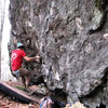 Aaron Parlier on the FA of "Creative Control" on the Theory Boulder.