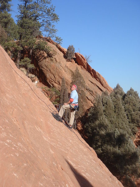 Stewart Green belaying.